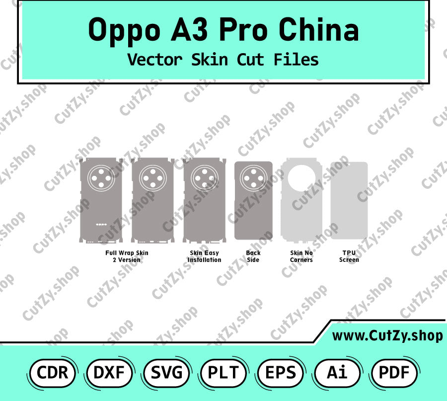 Oppo A3 Pro China Vector Skin Cut Files