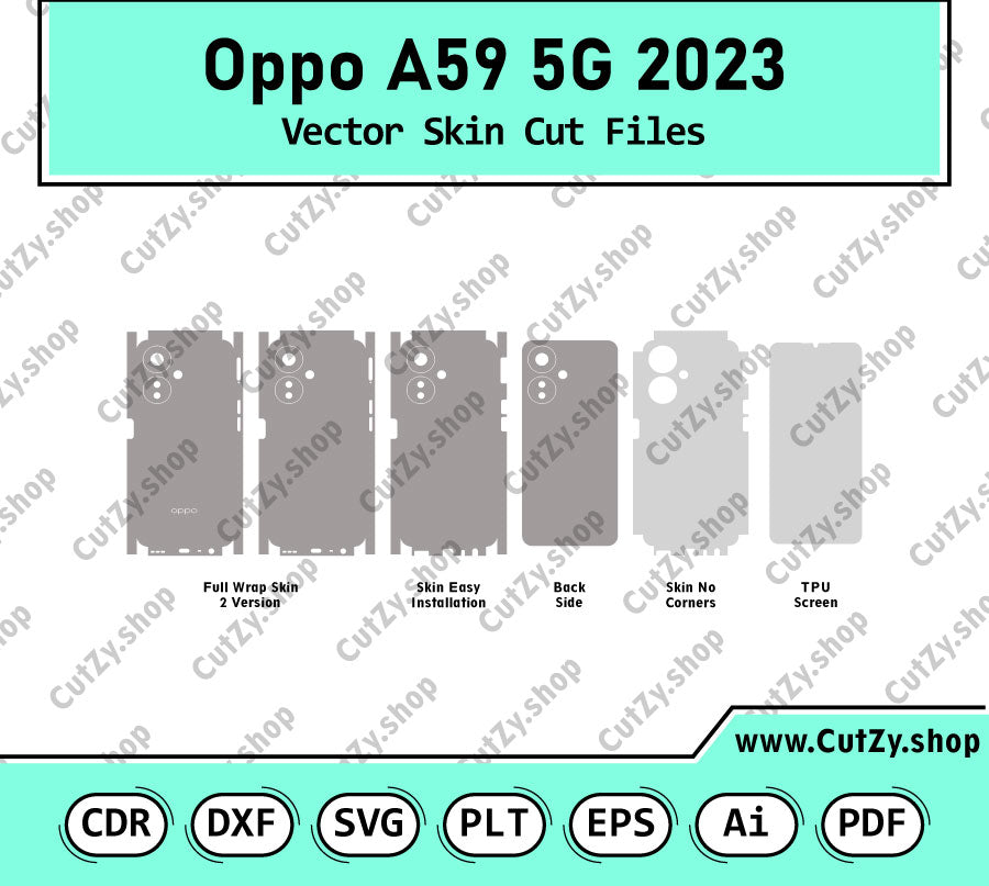 Oppo A59 5G Vector Skin Cut Files