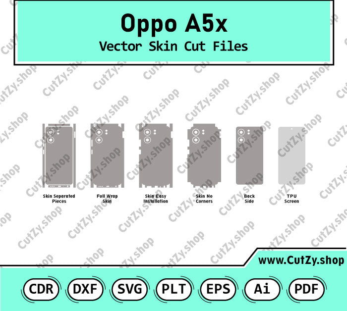 Oppo A5x 4G CPH2725-Oppo A5x 5G Vector Skin Cut Files