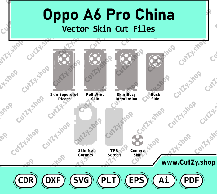 Oppo A6 Pro 5G China Vector Skin Cut Files