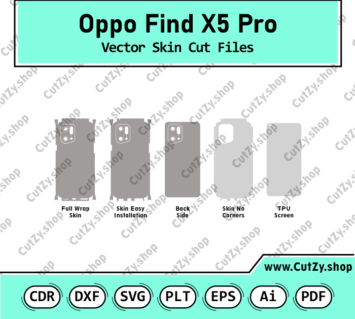 Oppo Find X5 Pro Vector Skin Cut Files