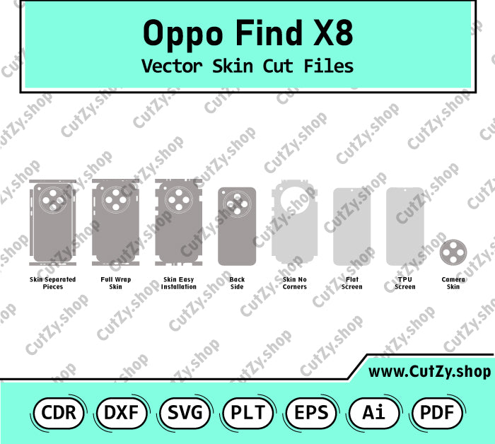 Oppo Find X8 Vector Skin Cut Files