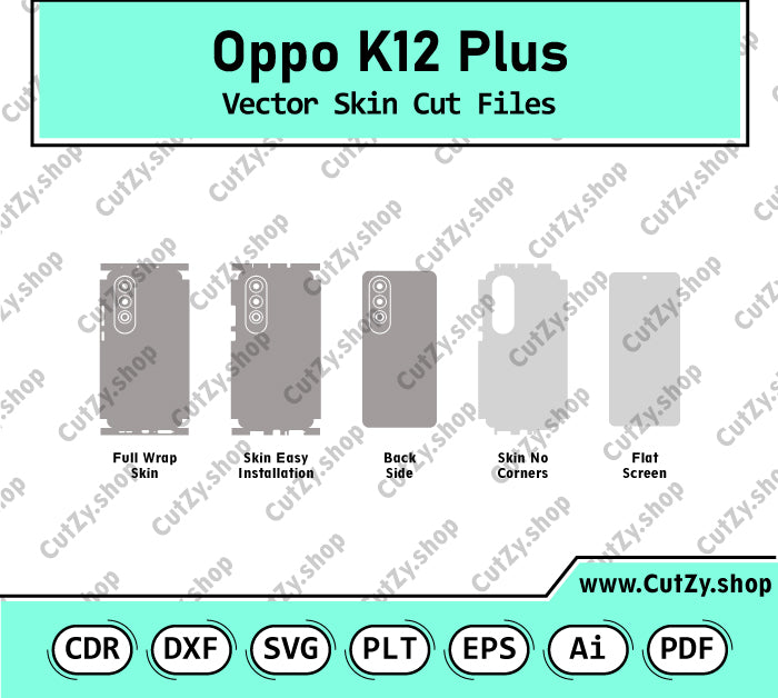 Oppo K12 Plus Vector Skin Cut Files
