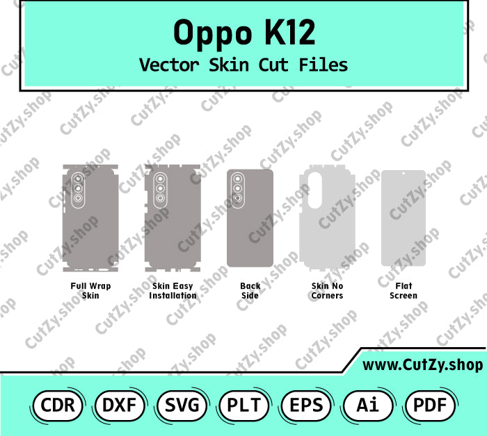 Oppo K12 Vector Skin Cut Files