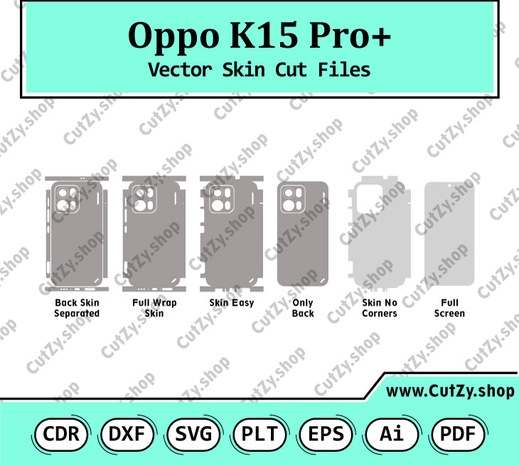 Oppo K15 Pro+ Vector Skin Cut Files