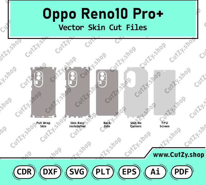 Oppo Reno 10 Pro+ Both Versions Vector Skin Cut Files
