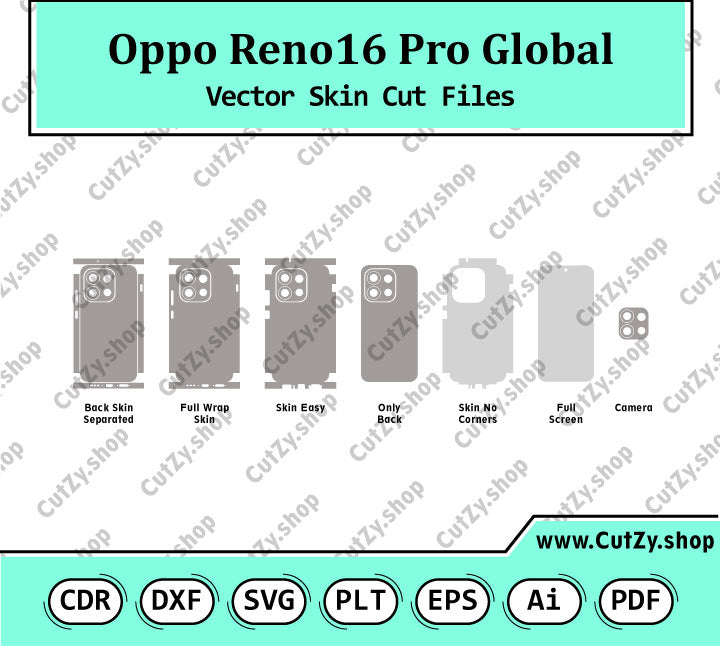Oppo Reno16 Pro CPH2863 Global Vector Skin Cut Files
