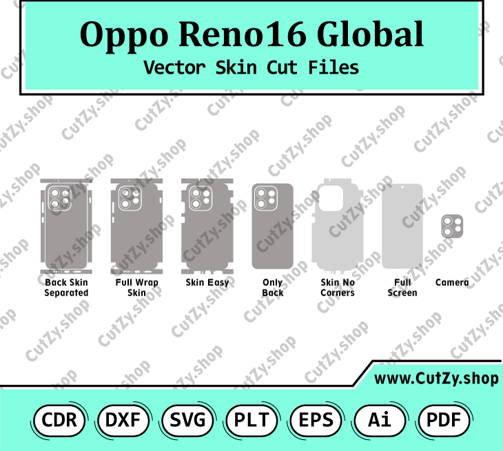 Oppo Reno16 CPH2865 Global Vector Skin Cut Files