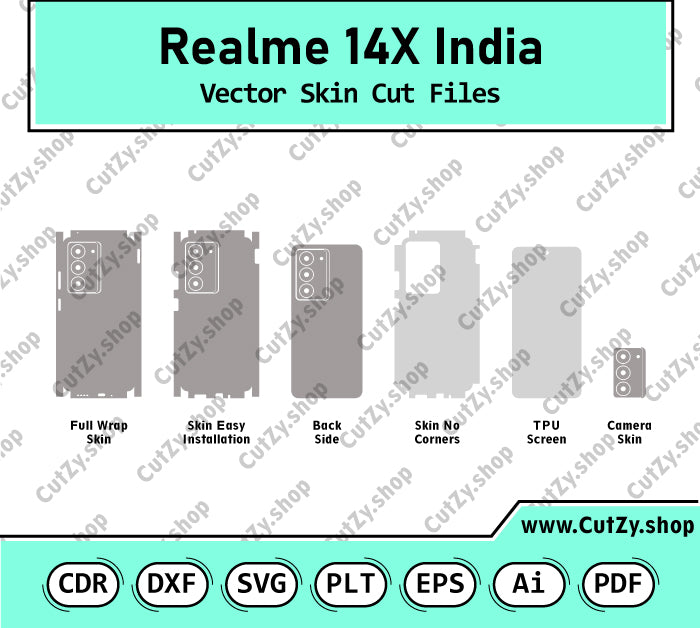 Realme 14X India Vector Skin Cut Files