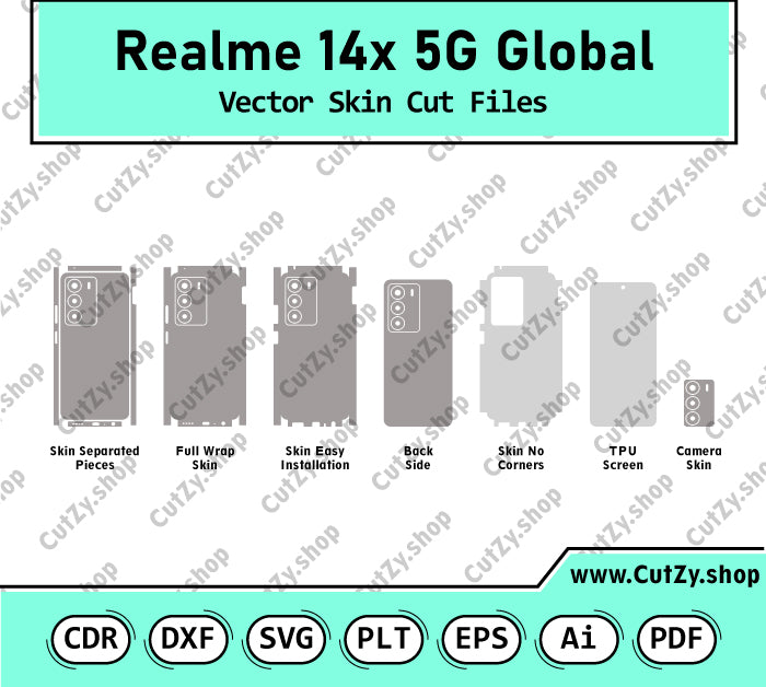 Realme 14x 5G Global Vector Skin Cut Files