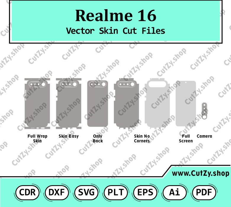 Realme 16 Vector Skin Cut Files