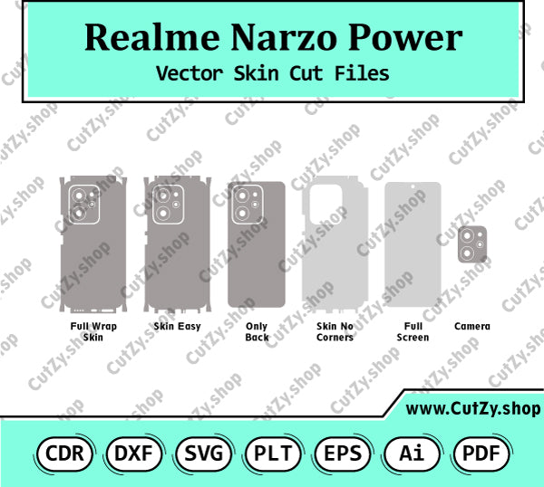 Realme Narzo Power Vector Skin Cut Files