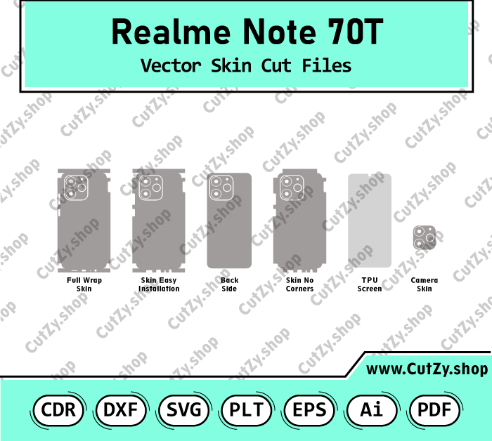 Realme Note 70T Vector Skin Cut Files