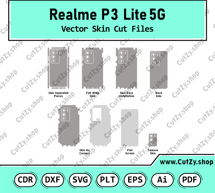 Realme P3 Lite 5G Vector Skin Cut Files