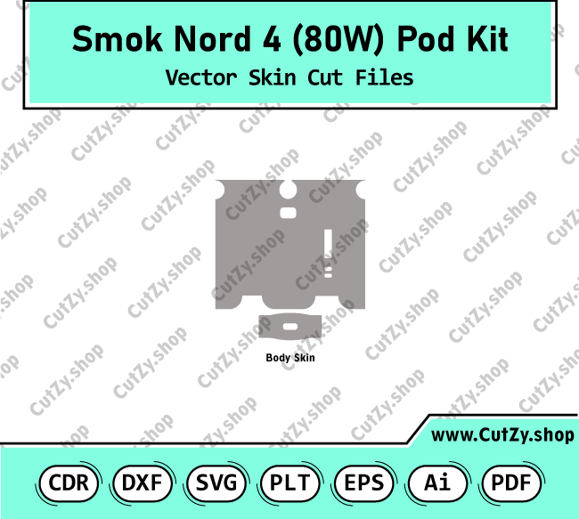 SMOK Nord 4 80W Pod Kit Vector Skin Cut Files