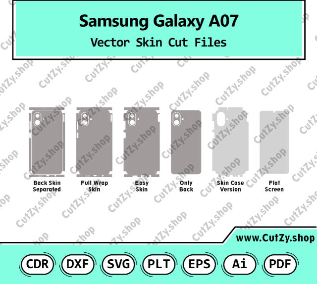 Samsung Galaxy A07 Vector Skin Cut Files