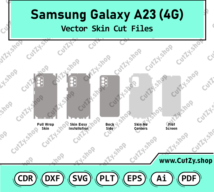 Samsung Galaxy A23 4G Vector Skin Cut Files