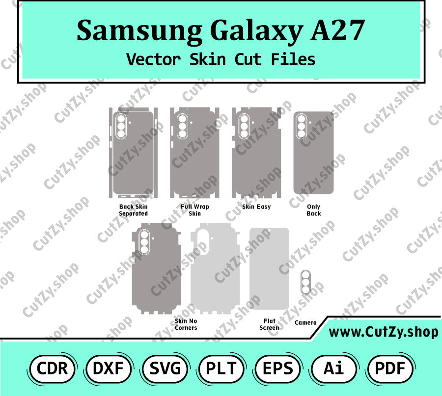 Samsung Galaxy A27 Vector Skin Cut Files