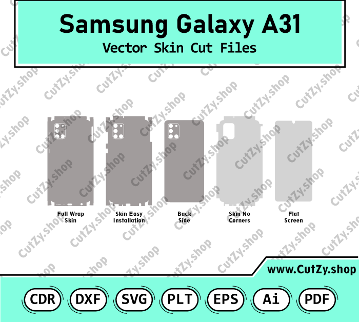 Samsung Galaxy A31 4G Vector Skin Cut Files