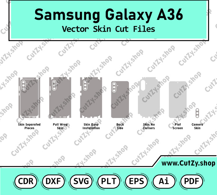 Samsung Galaxy A36 Vector Skin Cut Files
