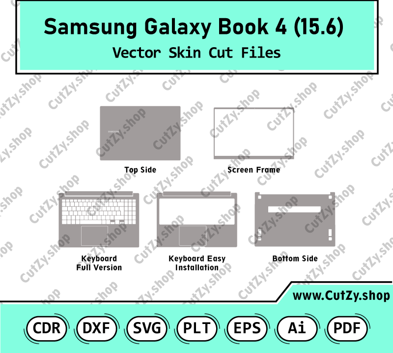Samsung Galaxy Book 4 15.6 Vector Skin Cut Files Template