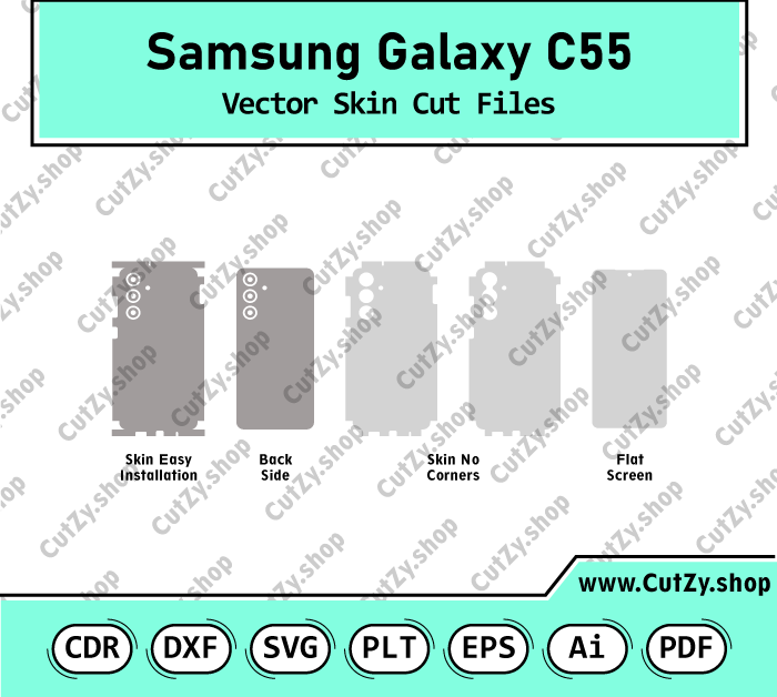 Samsung Galaxy C55 Vector Skin Cut Files