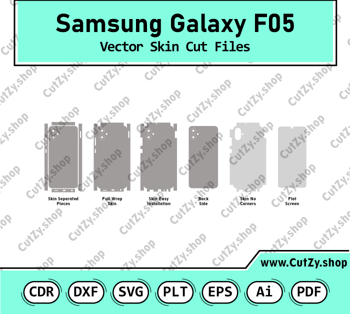 Samsung Galaxy F05 Vector Skin Cut Files