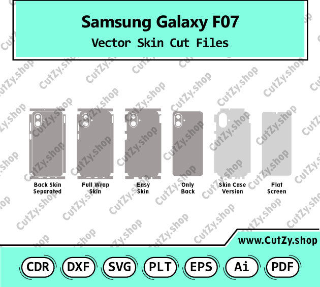 Samsung Galaxy F07 Vector Skin Cut Files