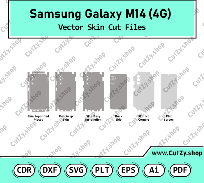 Samsung Galaxy M14 4G Vector Skin Cut Files