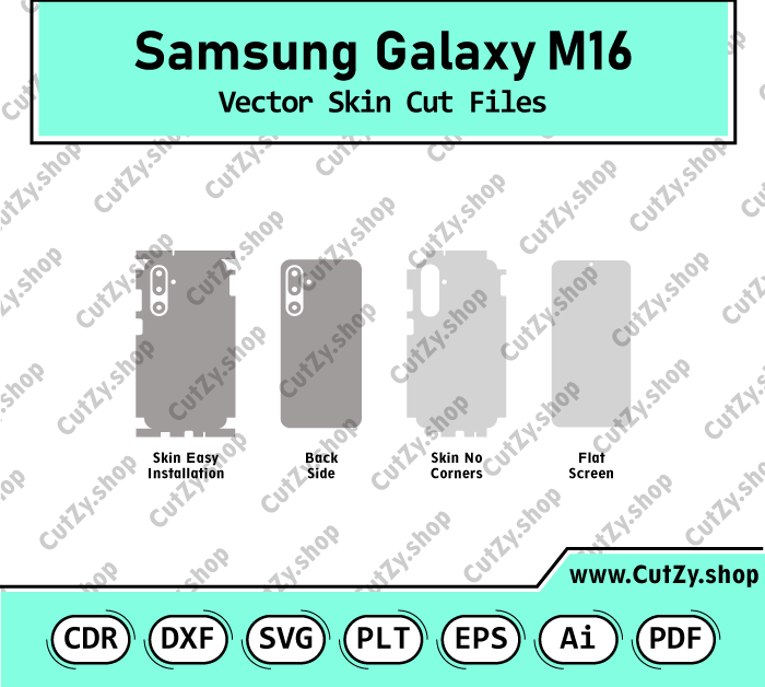 Samsung Galaxy M16 Vector Skin Cut Files