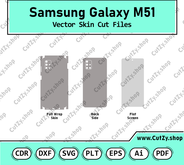 Samsung Galaxy M51 Vector Skin Cut Files
