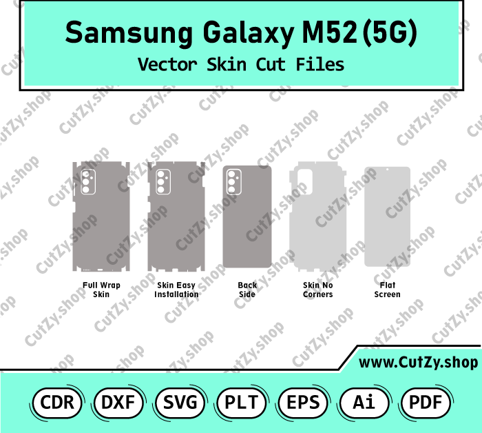 Samsung Galaxy M52 5G Vector Skin Cut Files