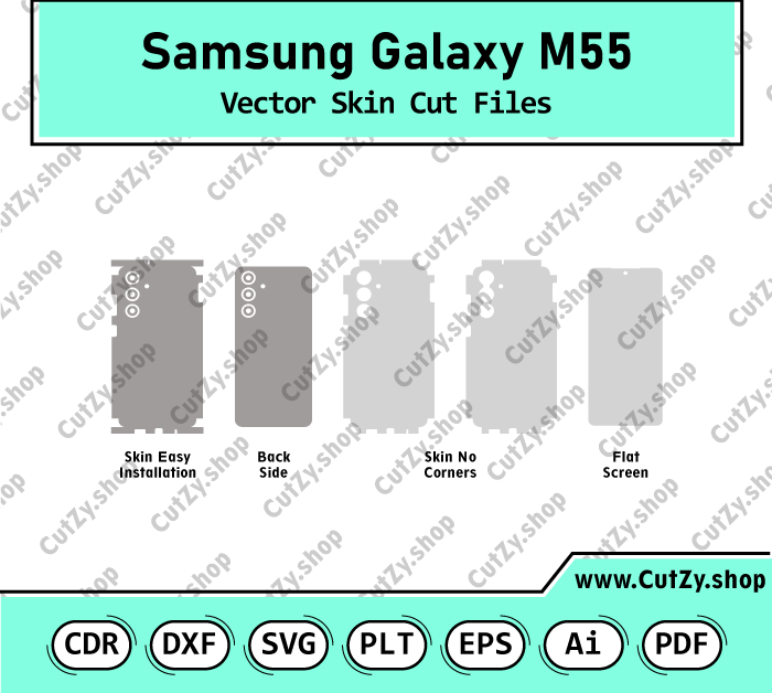 Samsung Galaxy M55 Vector Skin Cut Files