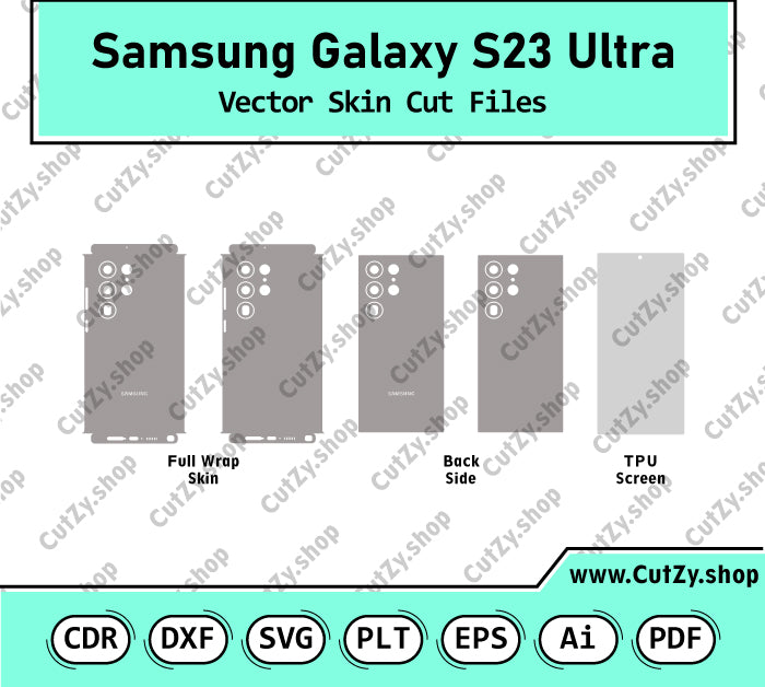 Samsung Galaxy S23 Ultra Vector Skin Cut Files