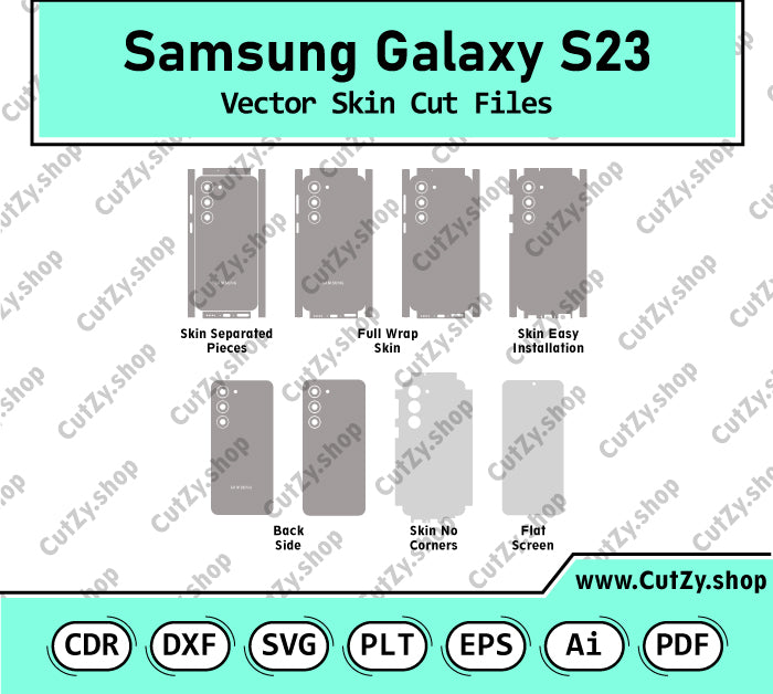 Samsung Galaxy S23 Vector Skin Cut Files