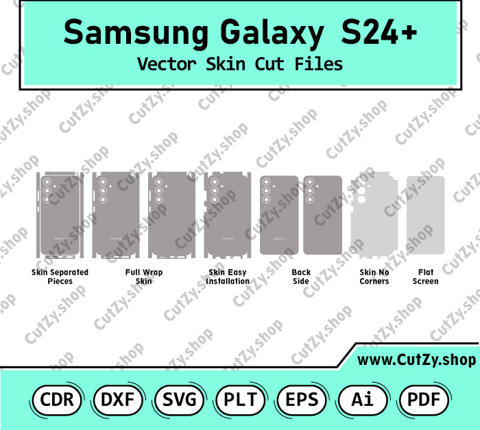 Samsung Galaxy S24+ 2024 Vector Skin Cut Files