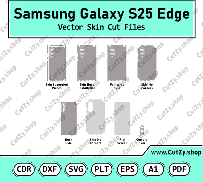 Samsung Galaxy S25 Edge Vector Skin Cut Files