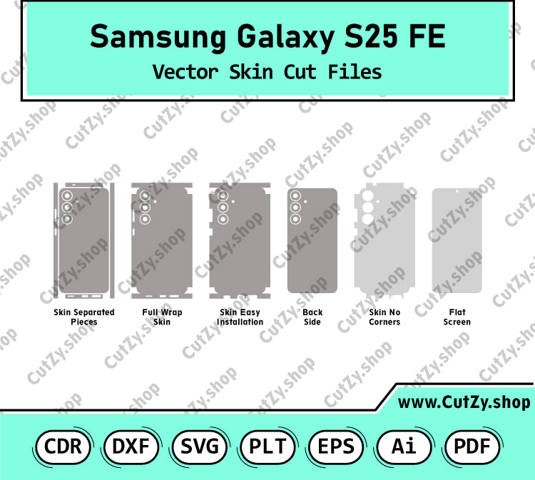 Samsung Galaxy S25 FE Vector Skin Cut Files