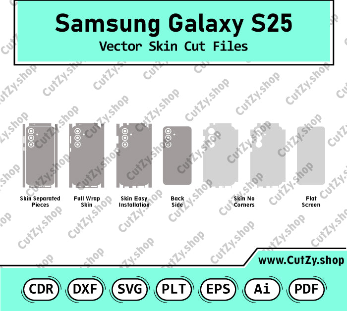 Samsung Galaxy S25 (2025) Vector Skin Cut Files