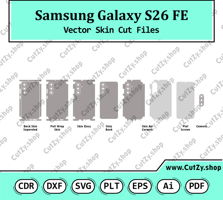 Samsung Galaxy S26 FE Vector Skin Cut Files