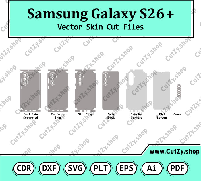 Samsung Galaxy S26+ Vector Skin Cut Files