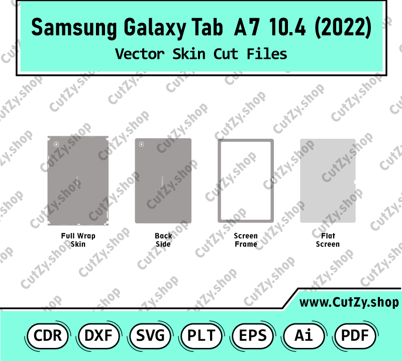 Samsung Galaxy Tab A7 10.4 (2022) Vector Skin Cut Files