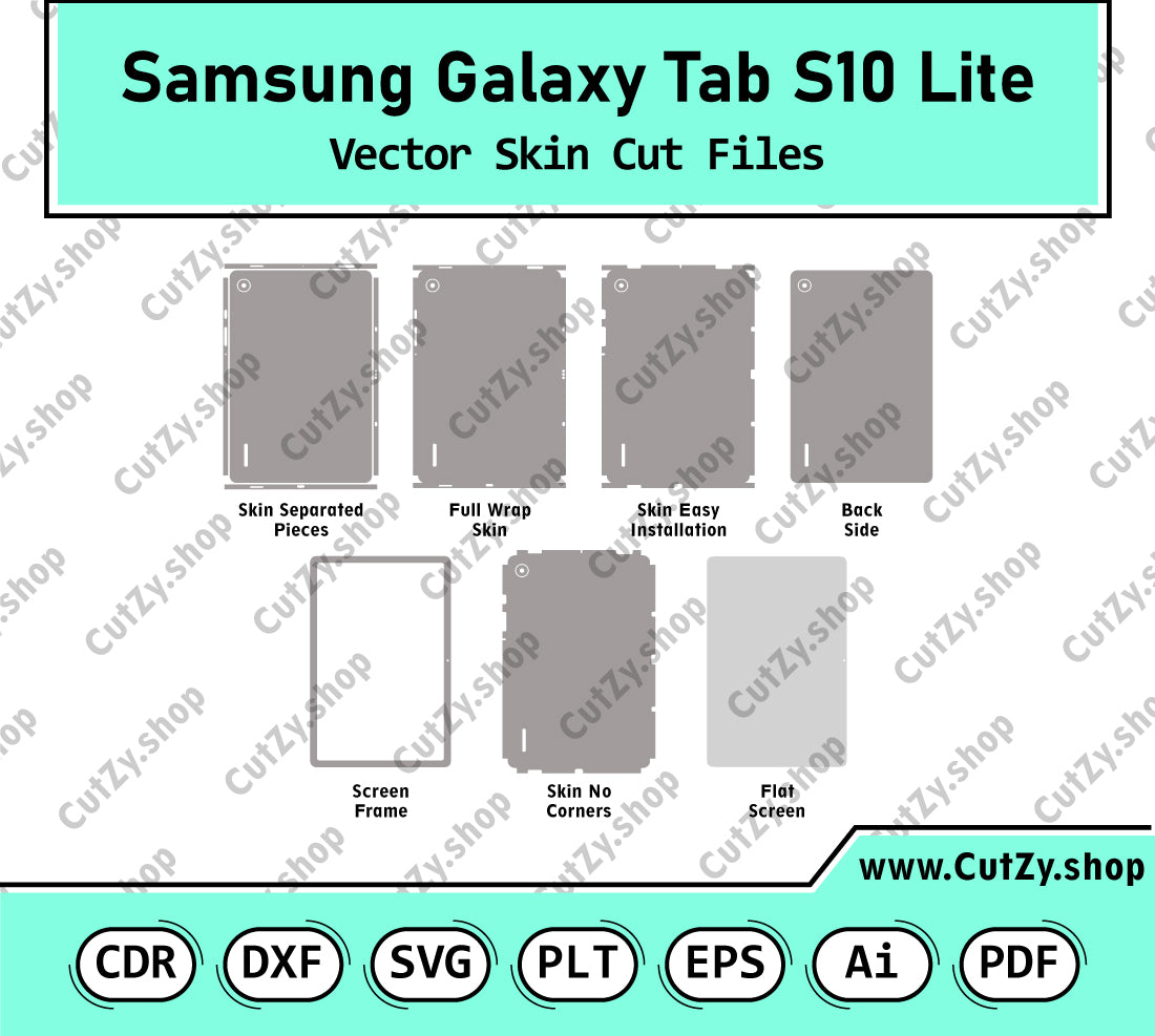 Samsung Galaxy Tab S10 Lite Vector Skin Cut Files