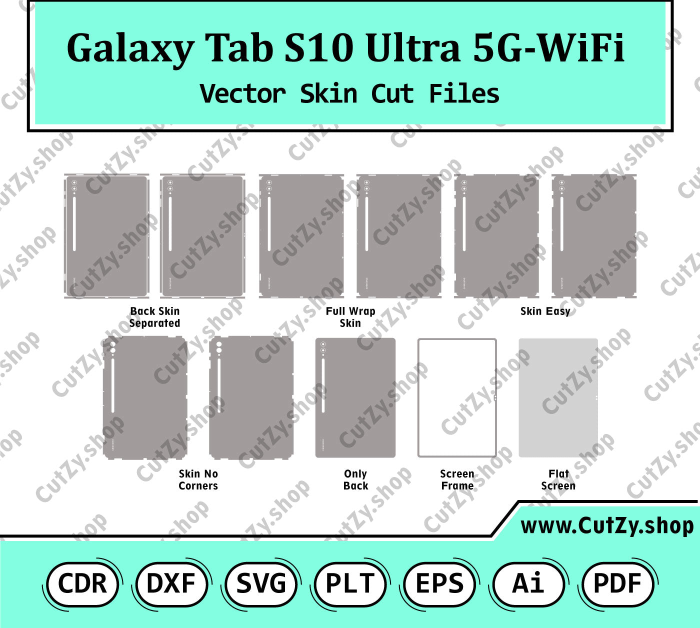 Samsung Galaxy Tab S10 Ultra 5G-WiFi Vector Skin Cut Files