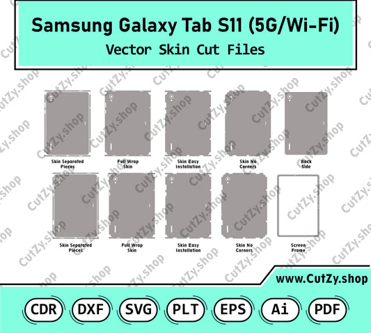 Samsung Galaxy Tab S11 5G Wi-Fi Vector Skin Cut Files