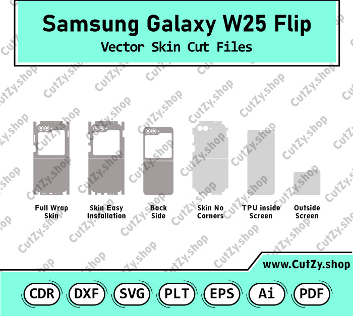 Samsung W25 Flip Vector Skin Cut Files