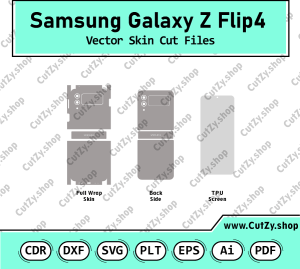 Samsung Galaxy Z Flip 4 Vector Skin Template Cut Files