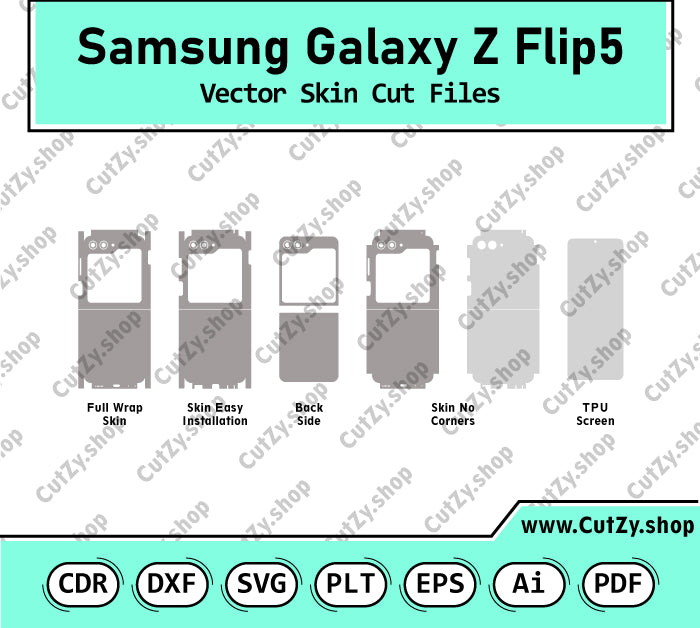 Samsung Galaxy Z Flip5 Vector Skin Cut Files