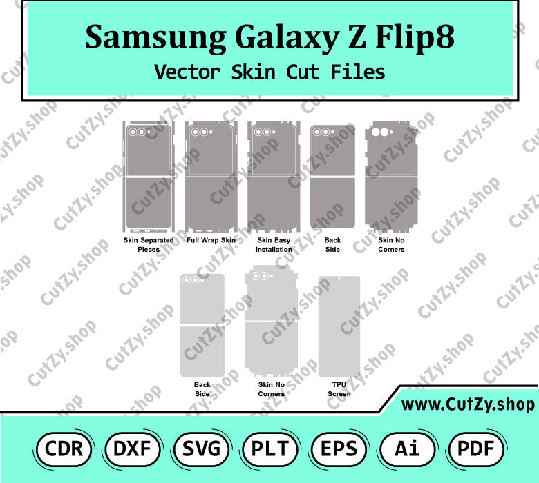 Samsung Galaxy Z Flip8 Vector Skin Cut Files
