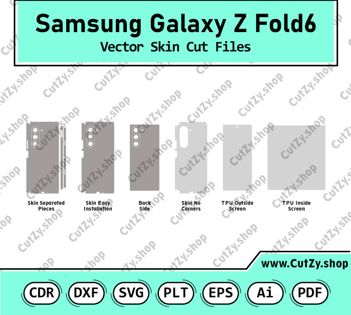 Samsung Galaxy Z Fold6 Vector Skin Cut Files